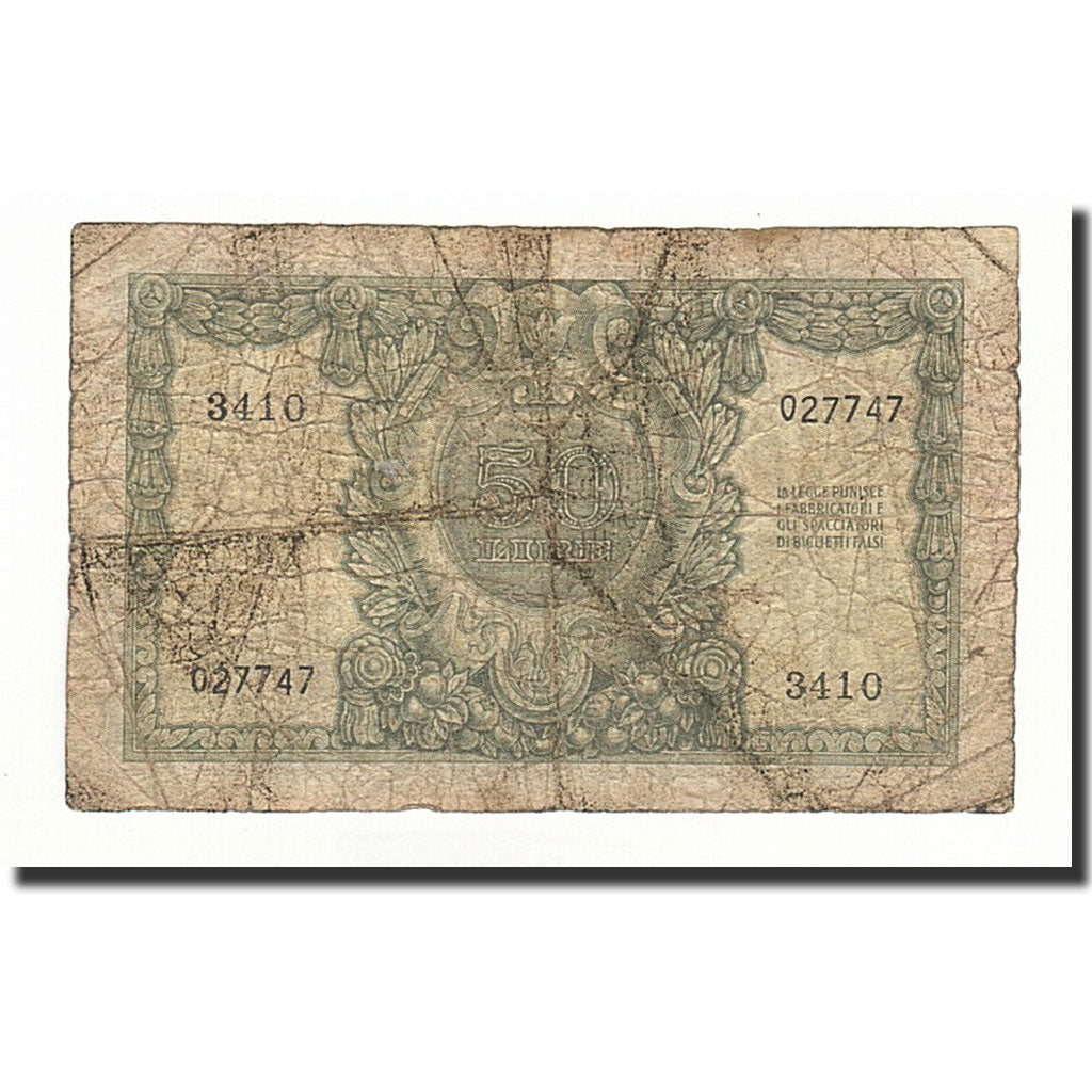 Banknote, Italy, 50 Lire, 1951-12-31, KM:91b, F(12-15)