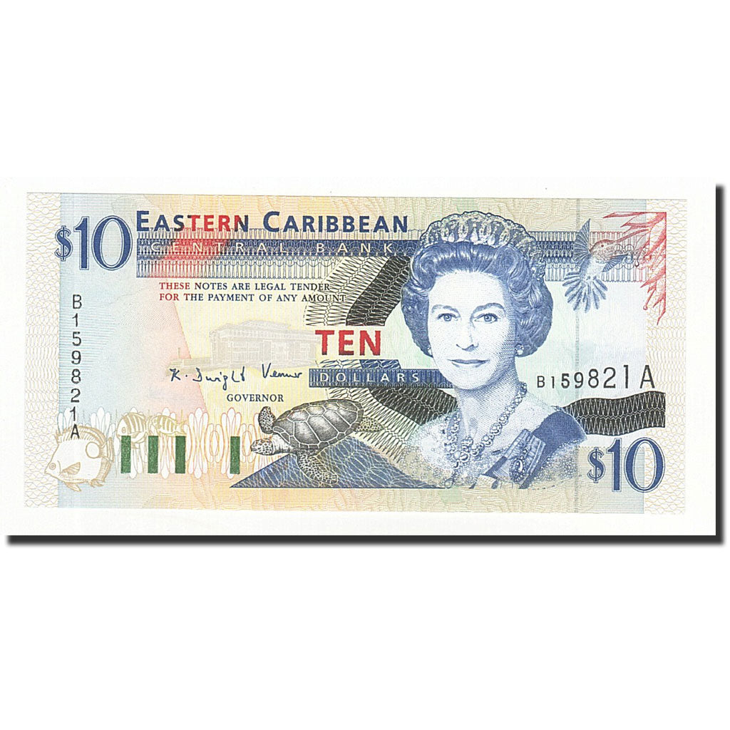 Banknote, East Caribbean States, 10 Dollars, Undated (1994), KM:32a, UNC(65-70)