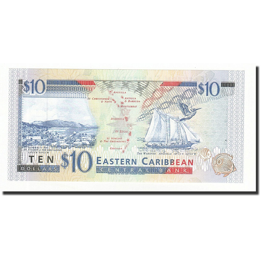 Banknote, East Caribbean States, 10 Dollars, Undated (1994), KM:32a, UNC(65-70)