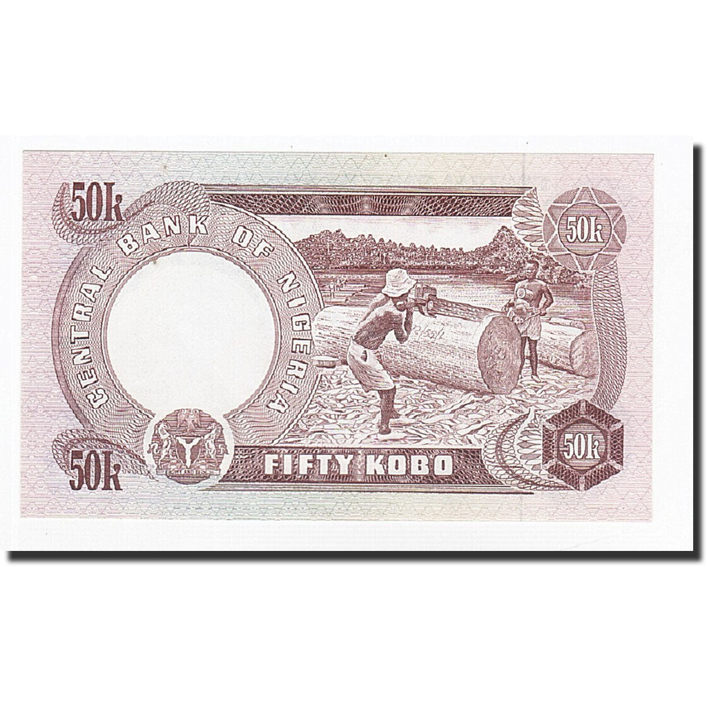 Banknote, Nigeria, 50 Kobo, 1973-1978, KM:14f, UNC(65-70)