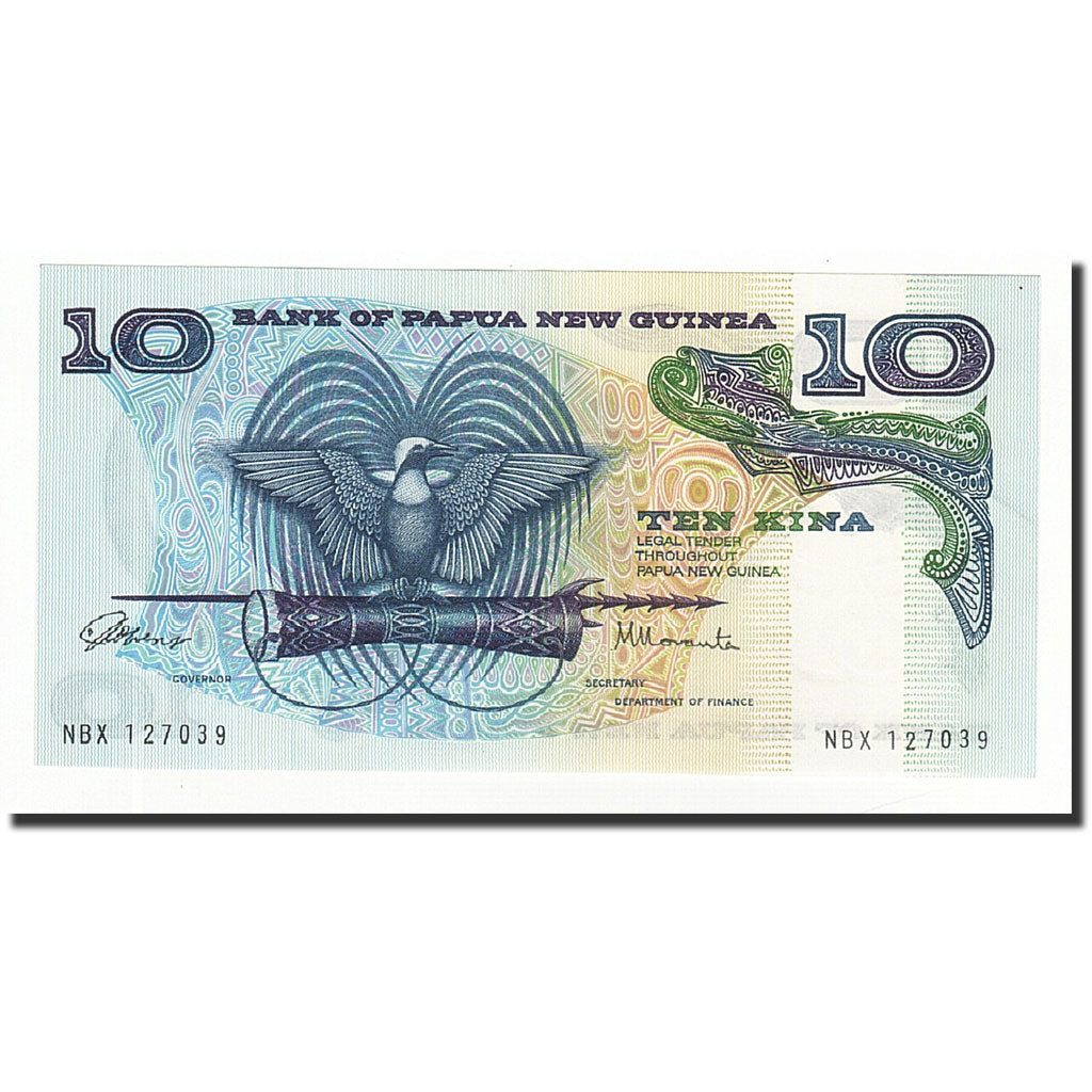 Banknot, Papua Nowa Gwinea, 10 Kina, Undated (1985), KM:7, UNC(65-70)