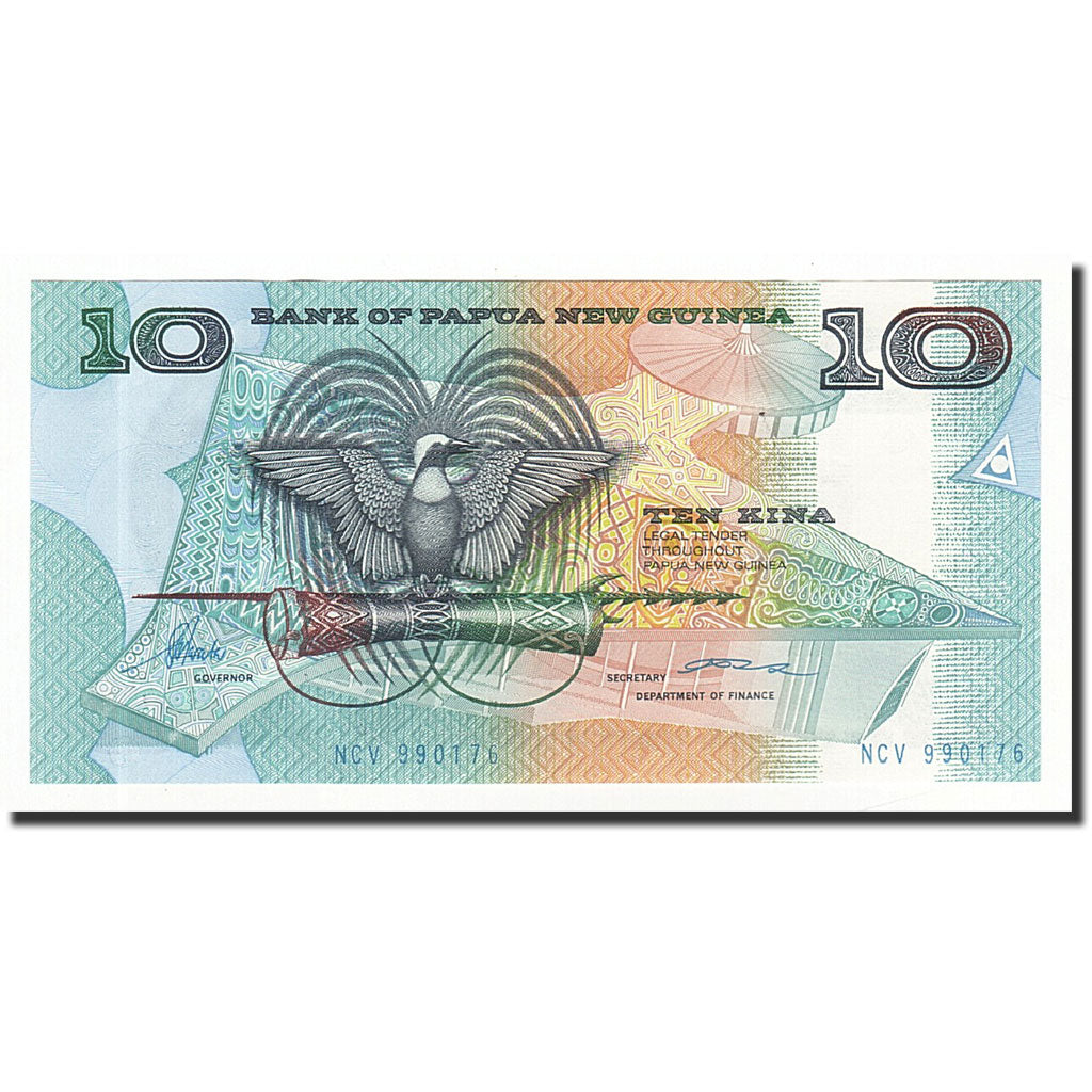 Geldschein, Papua New Guinea, 10 Kina, Undated (1988), KM:9c, UNZ