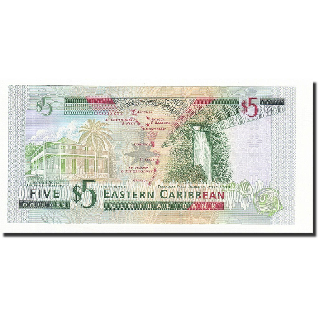 Billet, Etats des caraibes orientales, 5 Dollars, Undated (2003), KM:42Av, NEUF
