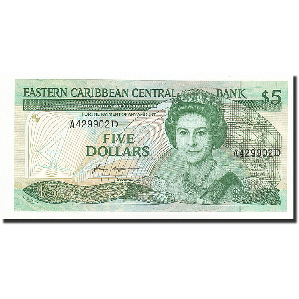 Banknote, East Caribbean States, 5 Dollars, Undated (1986-88), KM:18d