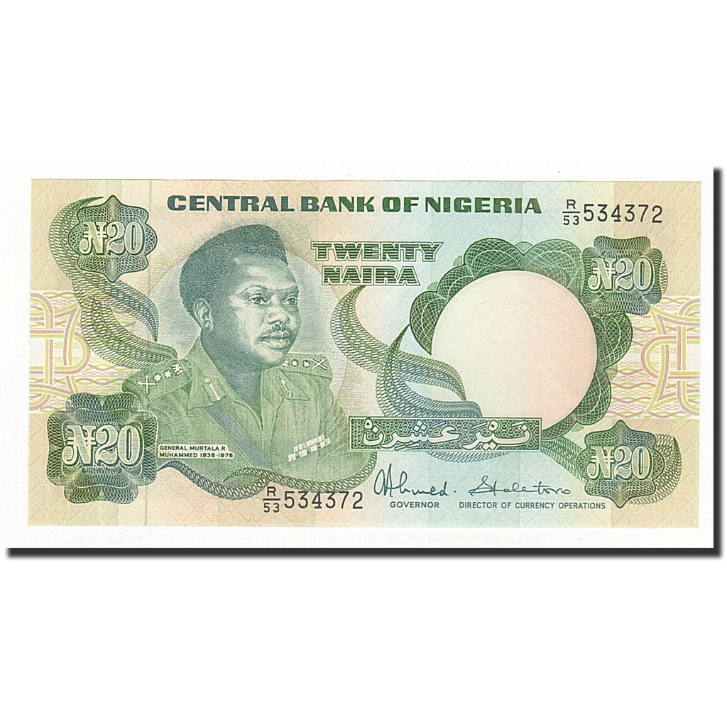 Banknote, Nigeria, 20 Naira, UNDATED (1984), KM:26b, UNC(65-70)
