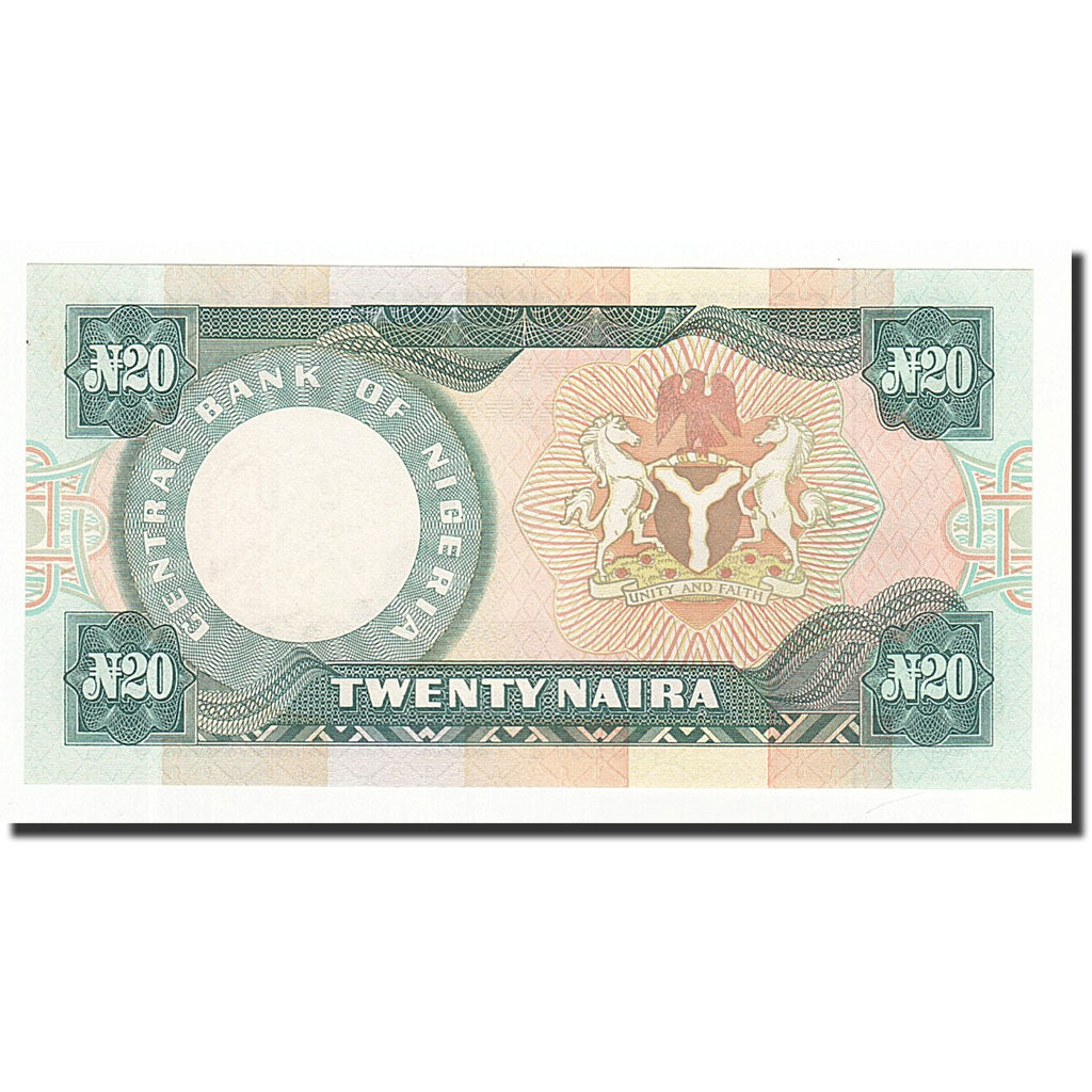Banknote, Nigeria, 20 Naira, UNDATED (1984), KM:26b, UNC(65-70)