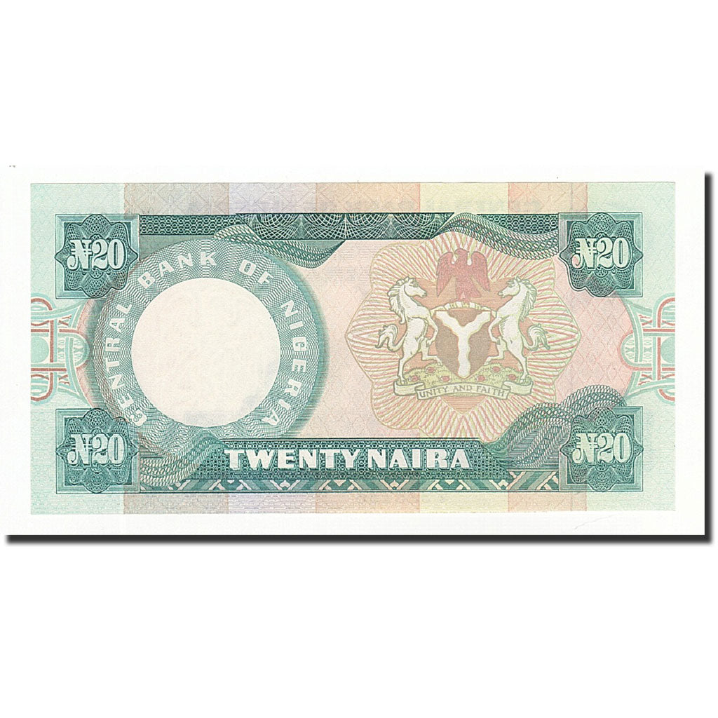 Banknote, Nigeria, 20 Naira, UNDATED (1984), KM:26e, UNC(65-70)