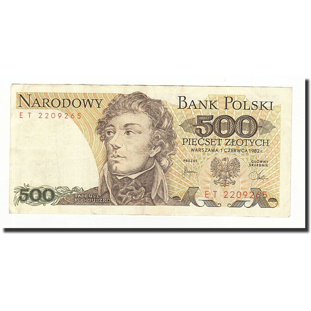 Banknote, Poland, 500 Zlotych, 1982-06-01, KM:145d, EF(40-45)