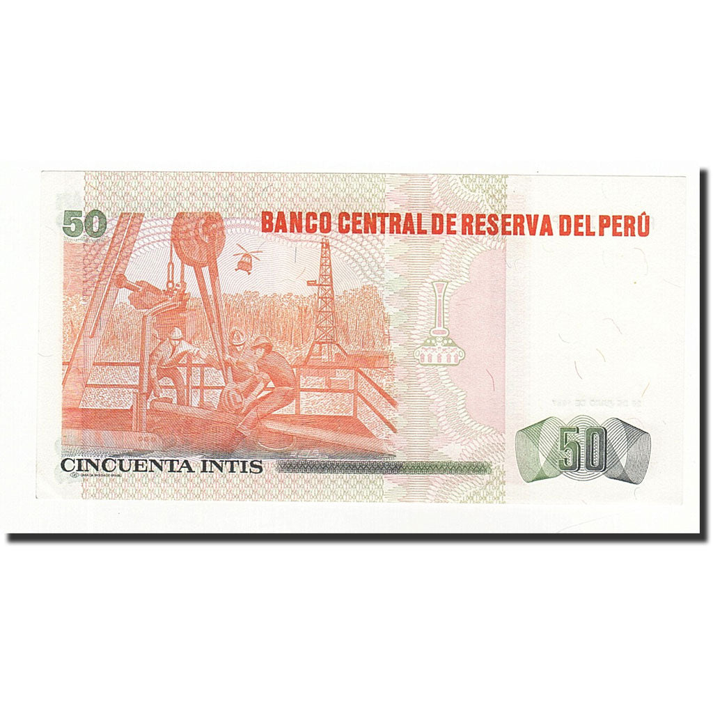 Billete, 50 Intis, Perú, KM:131b, 1987-06-26, SC