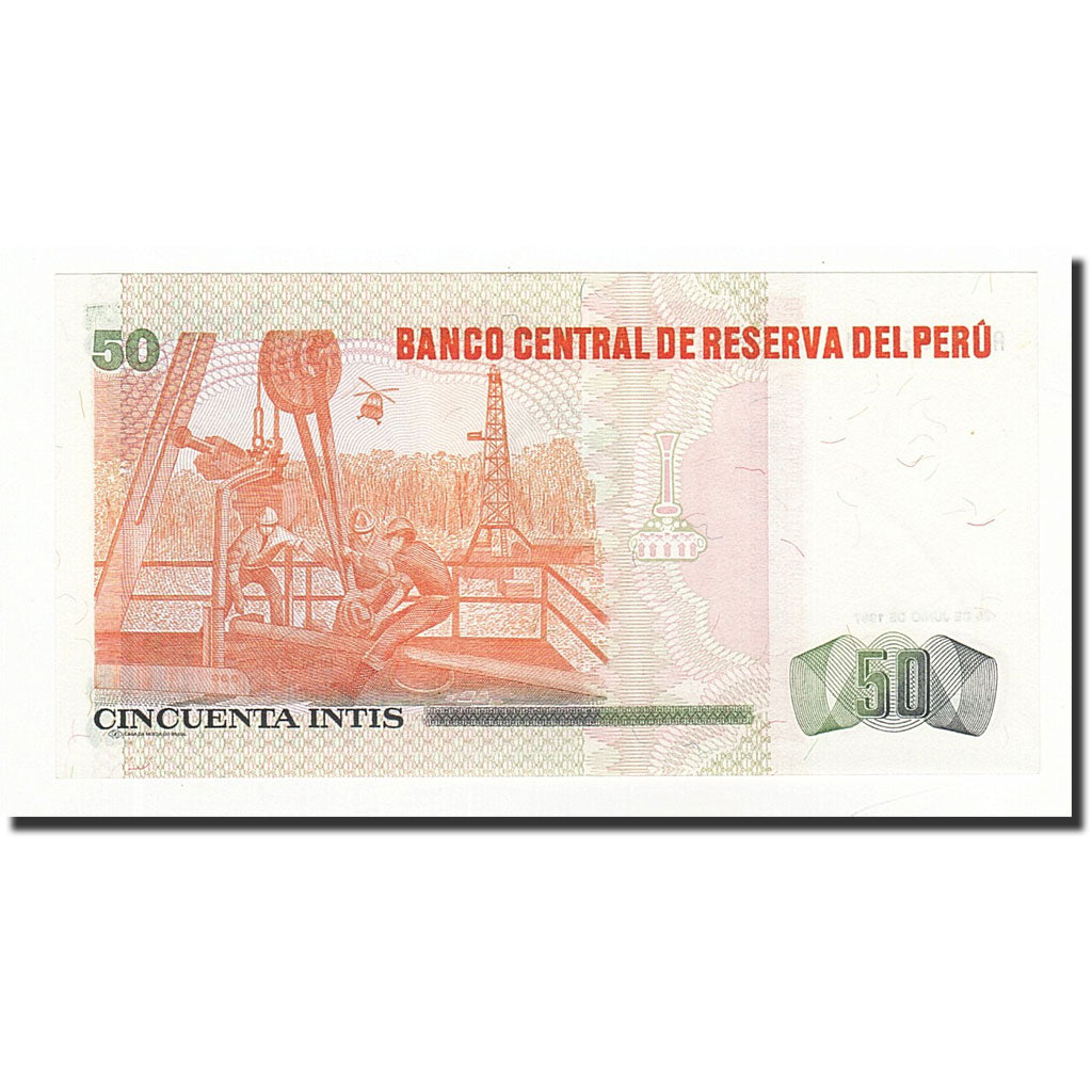 Banknote, Peru, 50 Intis, 1987-06-26, KM:131b, UNC(64)