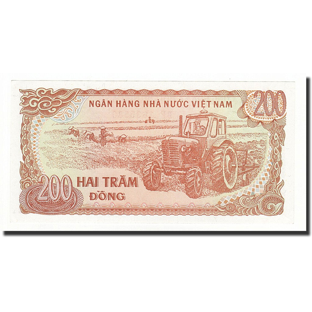 Biljet, Viëtnam, 200 D<ox>ng, 1987, KM:100a, SPL+