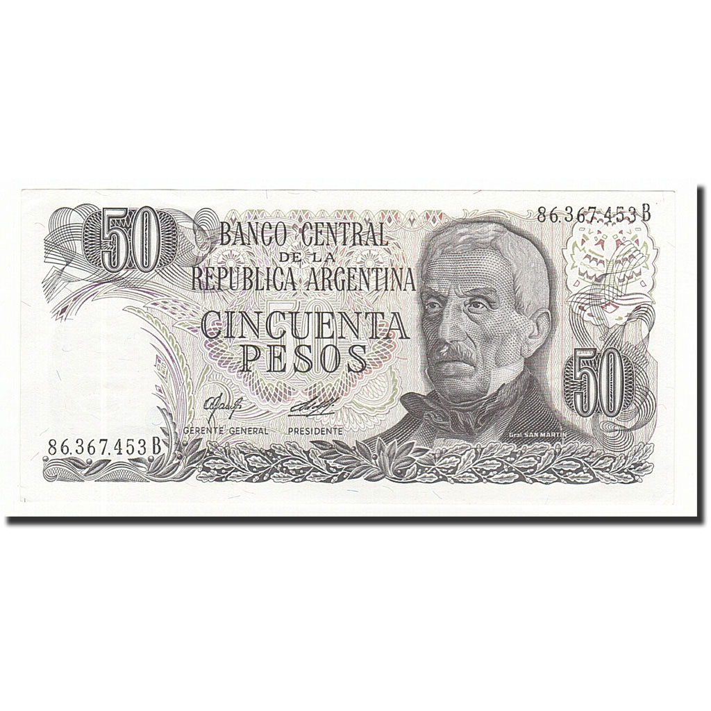 Banknote, Argentina, 50 Pesos, Undated (1976-78), KM:301b, UNC(63)