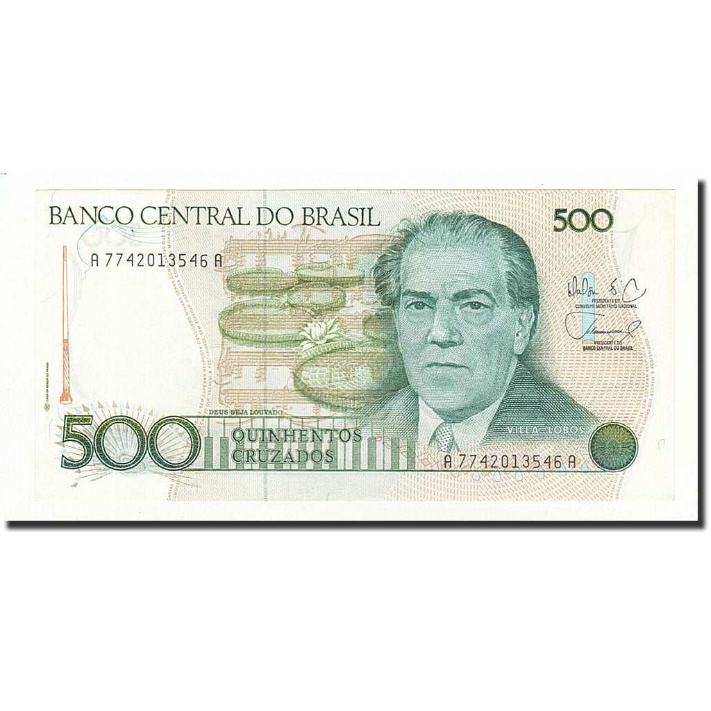 Banknote, Brazil, 500 Cruzados, Undated (1986), KM:212d, UNC(63)
