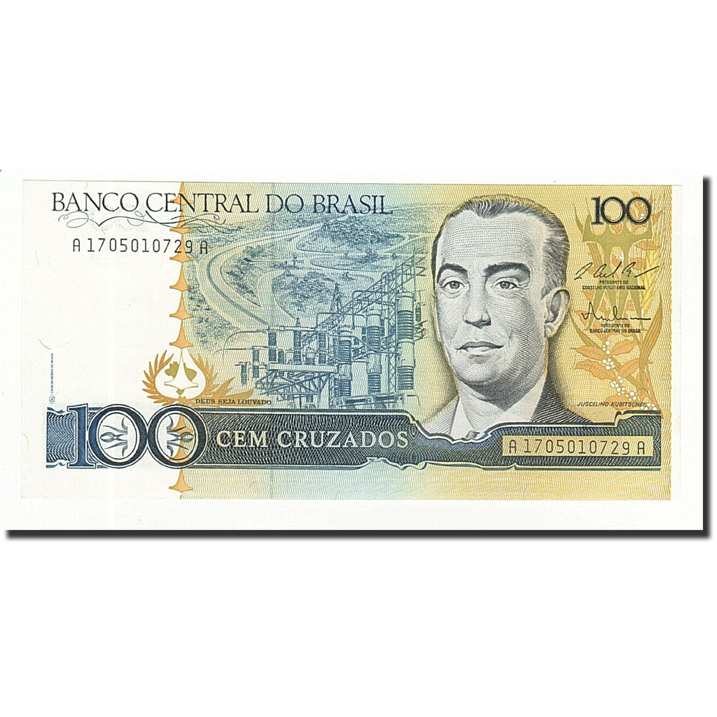 Banknote, Brazil, 100 Cruzados, Undated (1986-88), KM:211c, UNC(65-70)