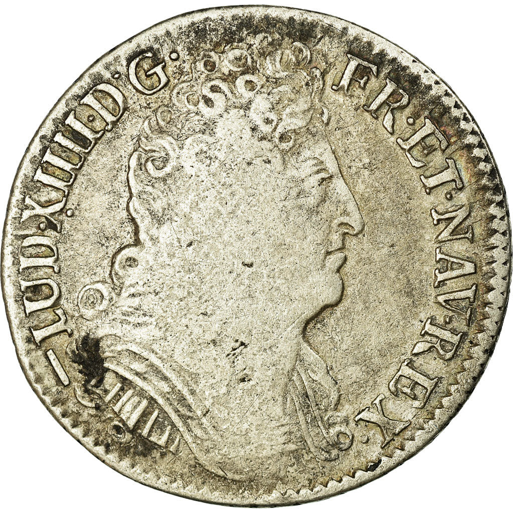 Munten, Frankrijk, Louis XIV, 1/4 Écu aux 3 couronnes, 1/4 Ecu, 1713, Lille