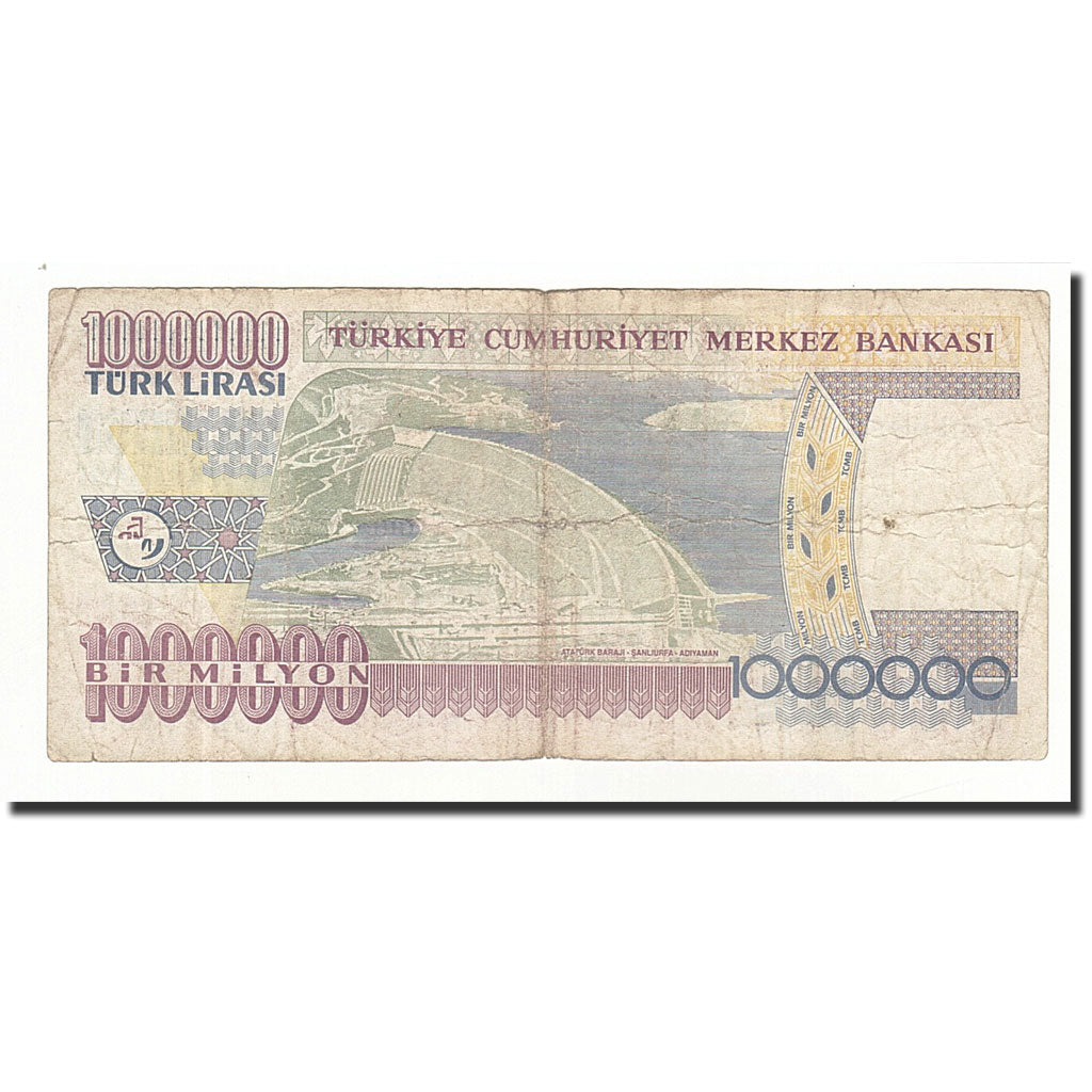 Banknote, Turkey, 1,000,000 Lira, L.1970, KM:213, F(12-15)