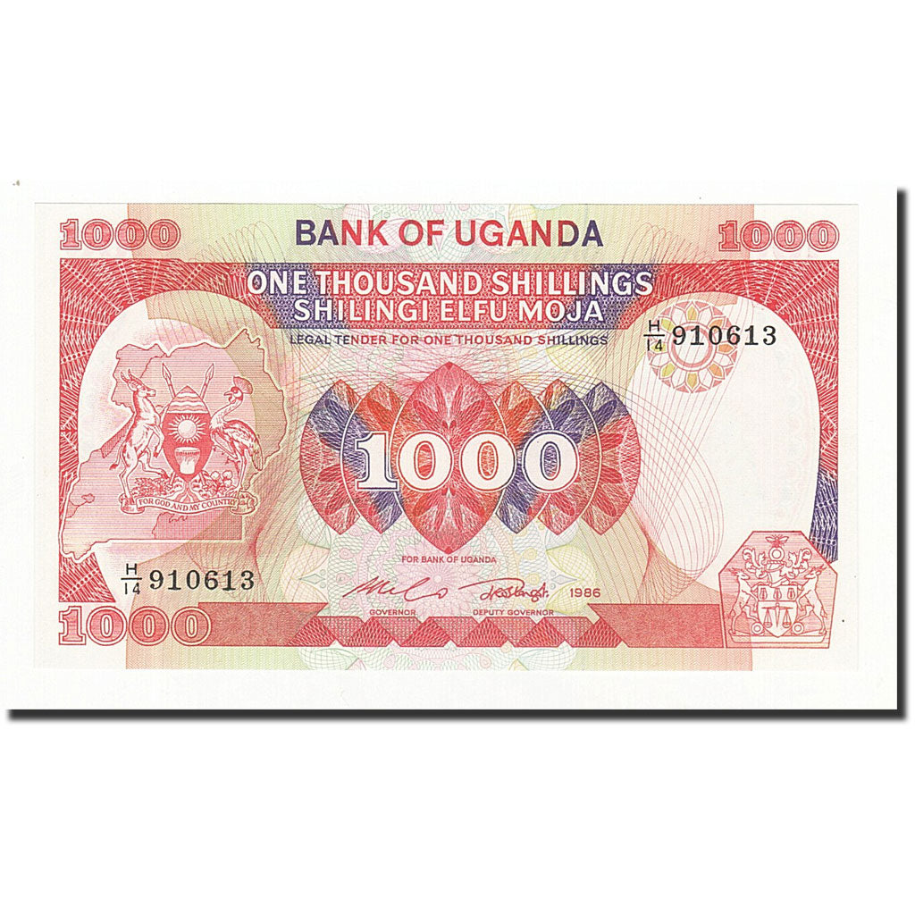 Banknote, Uganda, 1000 Shillings, 1986, KM:26, UNC(65-70)