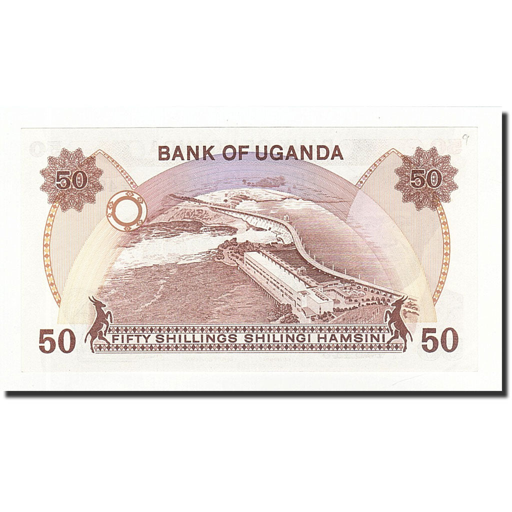 Banconote, Uganda, 50 Shillings, Undated (1985), KM:20, FDS