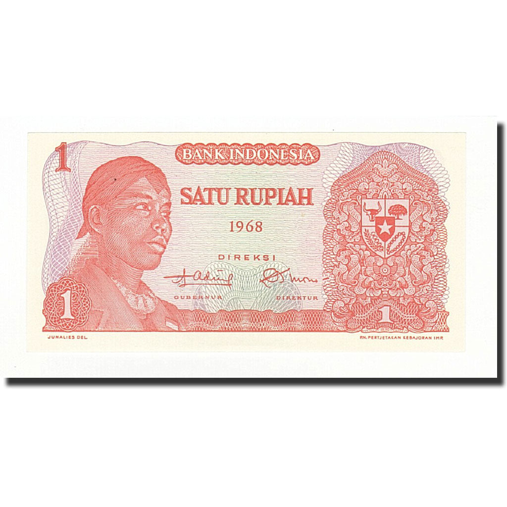 Banknote, Indonesia, 1 Rupiah, 1968, KM:102a, UNC(65-70)