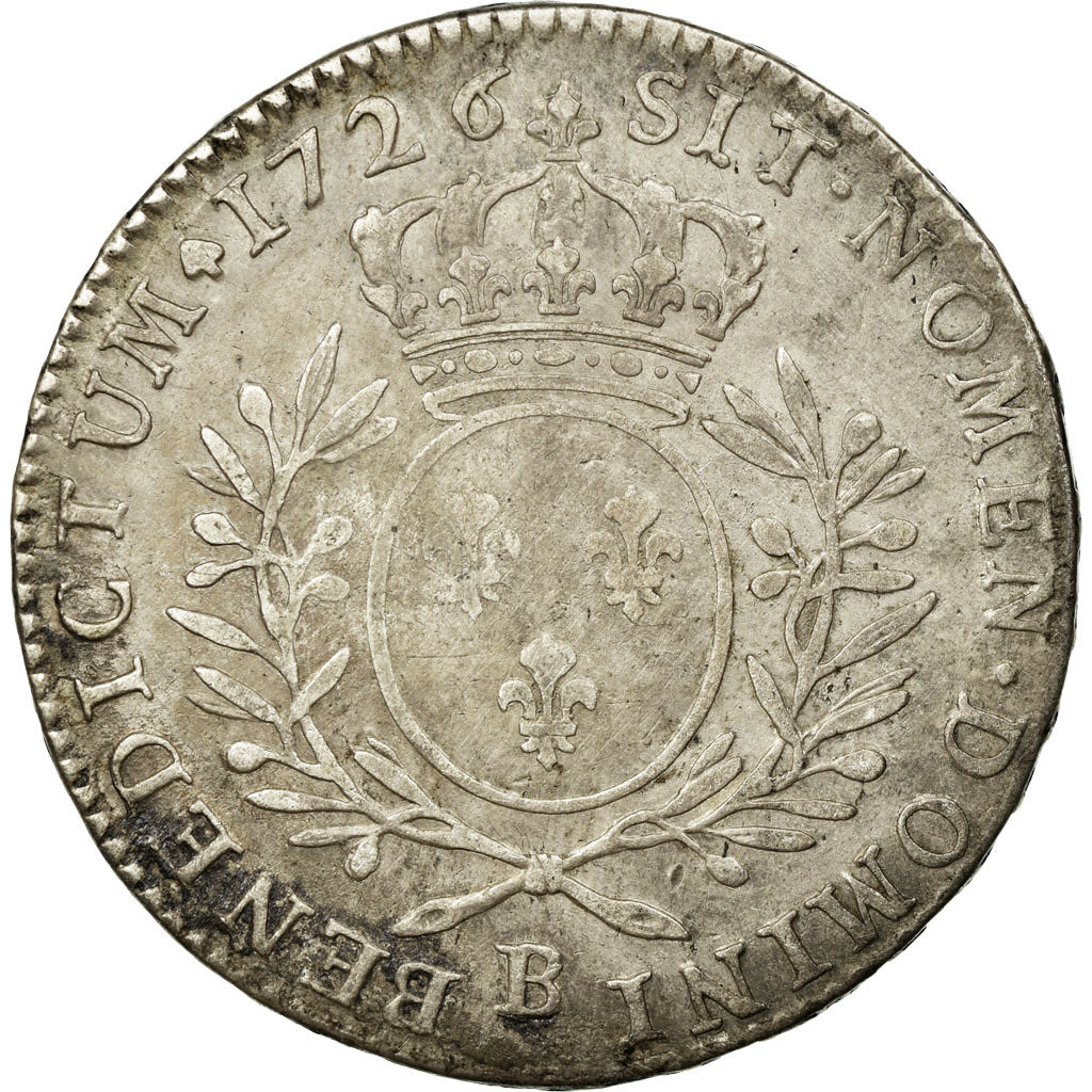 Coin, France, Louis XV, 1/2 Écu aux branches d'olivier, 1/2 ECU, 44 Sols, 1726