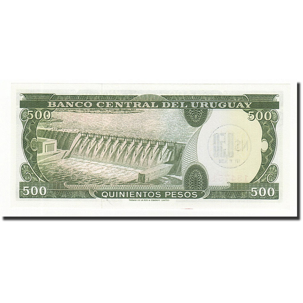 Geldschein, Uruguay, 0.50 Nuevo Peso on 500 Pesos, Undated (1975), KM:54, UNZ