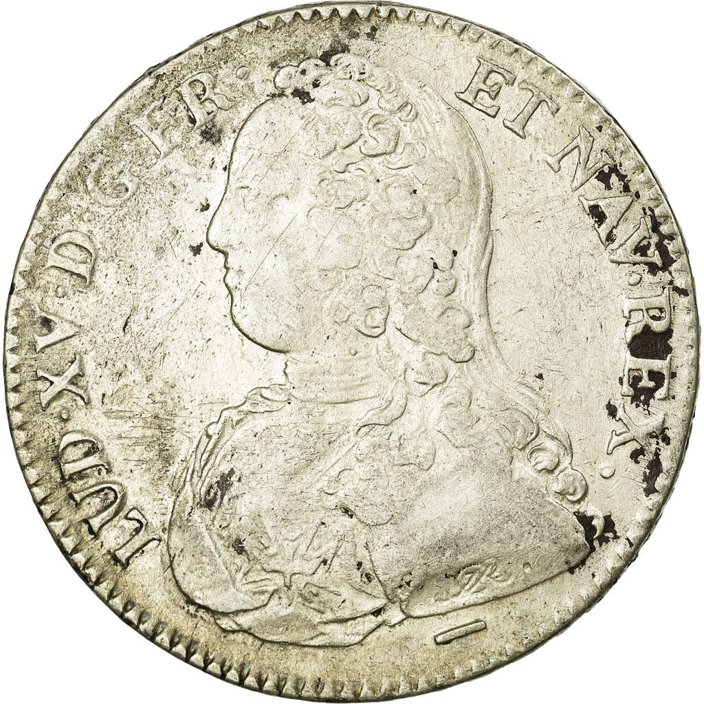 Moneta, Francia, Louis XV, 1/2 Écu aux branches d'olivier, 1/2 ECU, 44 Sols