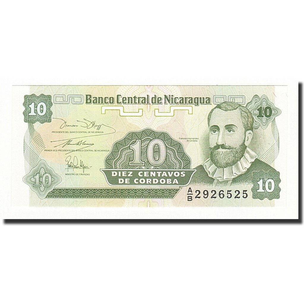 Banknote, Nicaragua, 10 Centavos, Undated (1991), KM:169a, UNC(65-70)