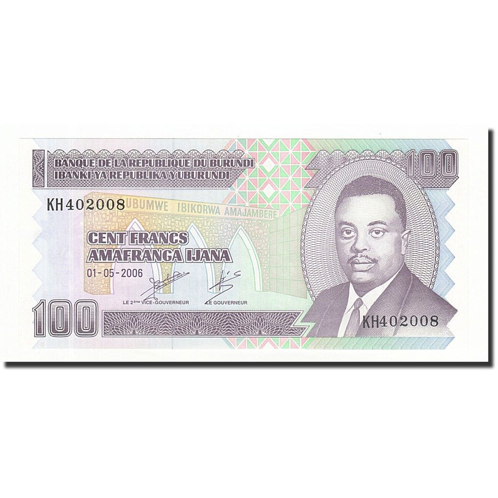 Billete, 100 Francs, Burundi, KM:37e, 2006-05-01, UNC