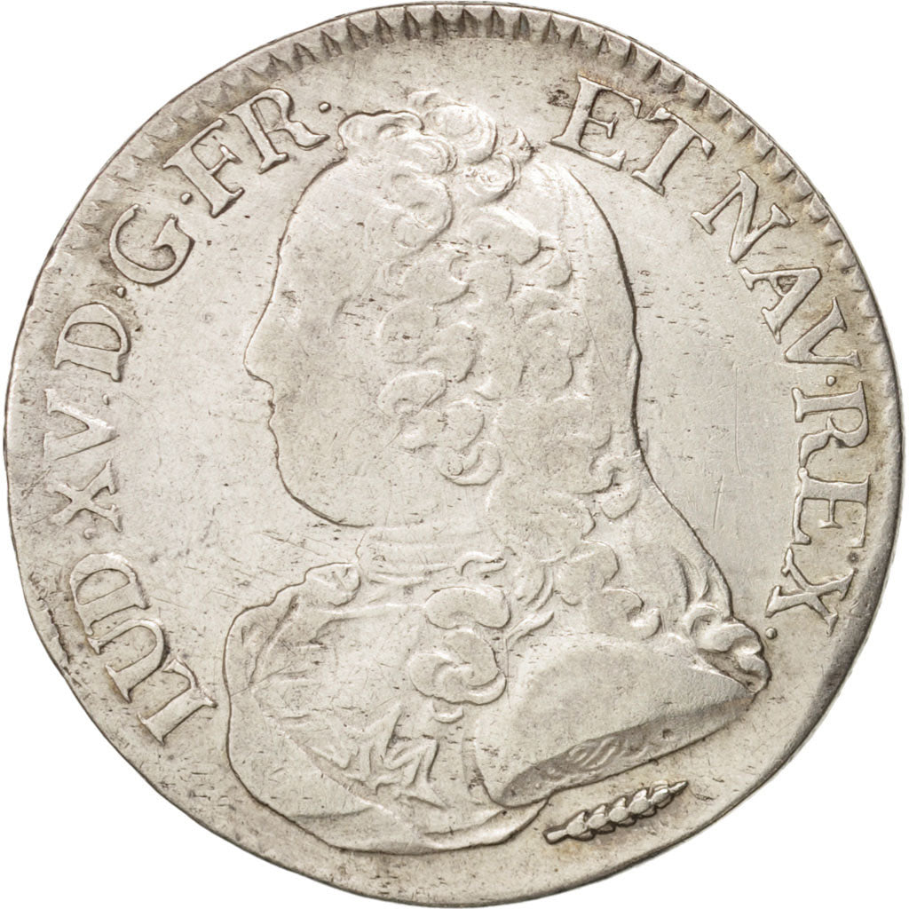 Coin, France, Louis XV, 1/5 Écu aux branches d'olivier, 24 Sols, 1/5 ECU, 1727