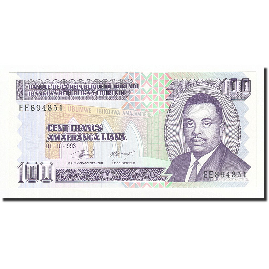 Billete, 100 Francs, Burundi, KM:37a, 1993-10-01, UNC