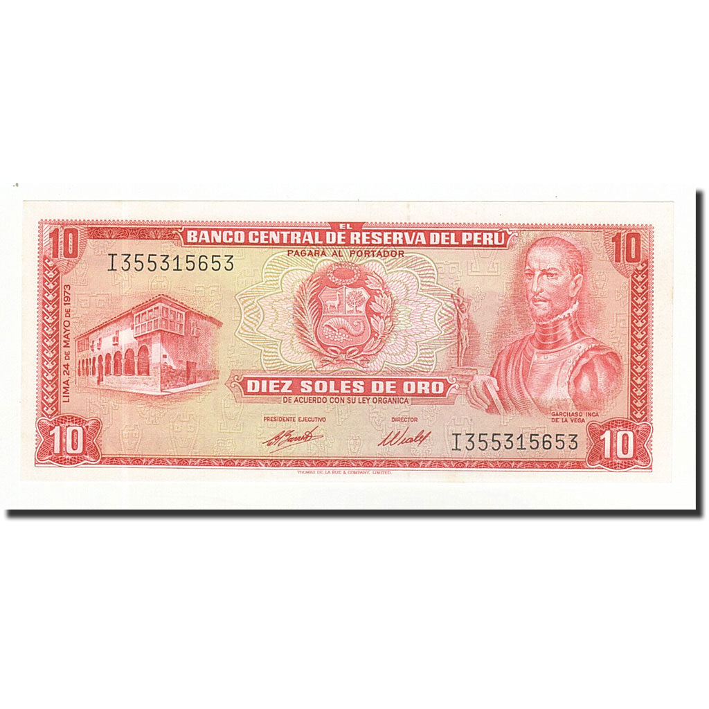Banknote, Peru, 10 Soles De Oro, 1973-05-24, KM:100c, UNC(65-70)