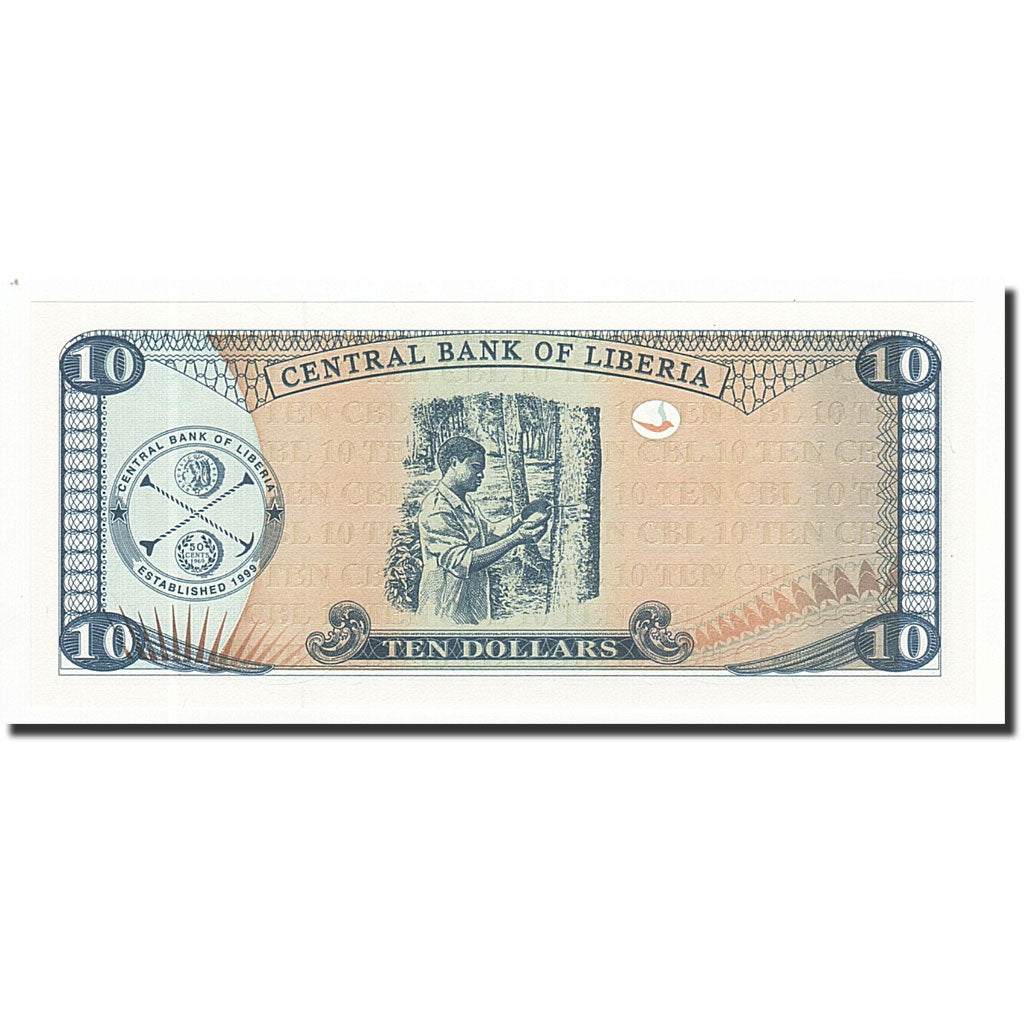 Billet, Liberia, 10 Dollars, 2009, KM:27e, NEUF