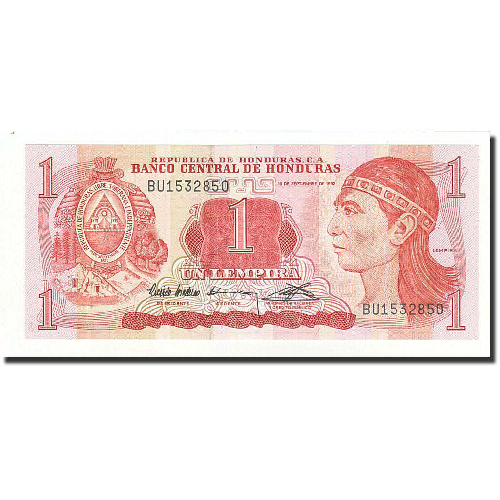 Billet, Honduras, 1 Lempira, 1992-09-10, KM:71, NEUF