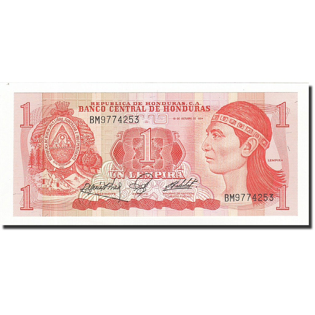 Banknote, Honduras, 1 Lempira, 1984-10-18, KM:68b, UNC(65-70)