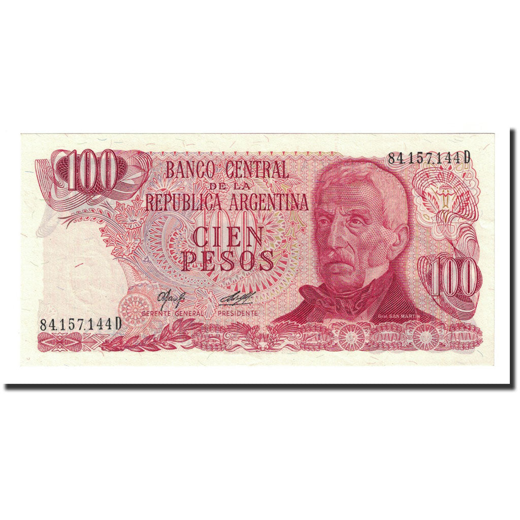 Banknote, Argentina, 100 Pesos, Undated (1976-78), KM:302a, UNC(65-70)