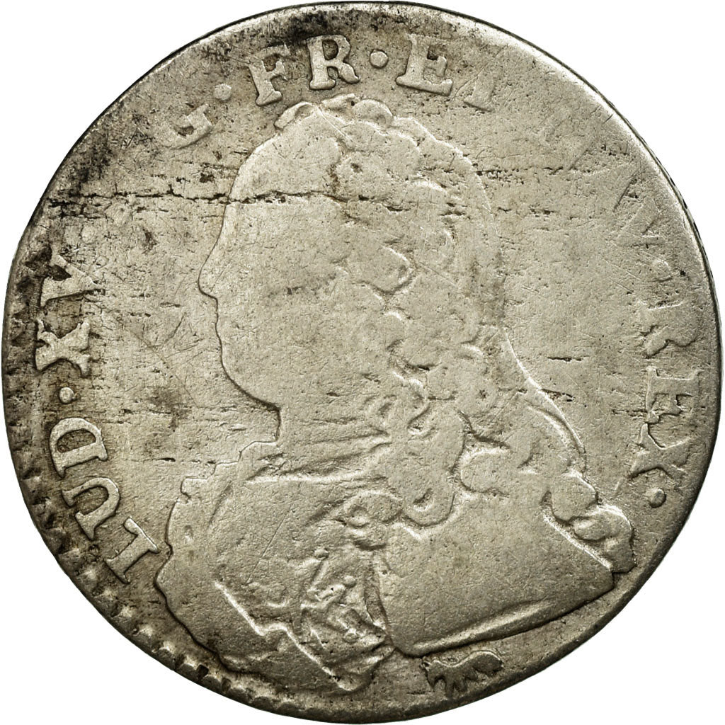 Coin, France, Louis XV, 1/10 Écu aux branches d'olivier, 12 Sols, 1/10 ECU