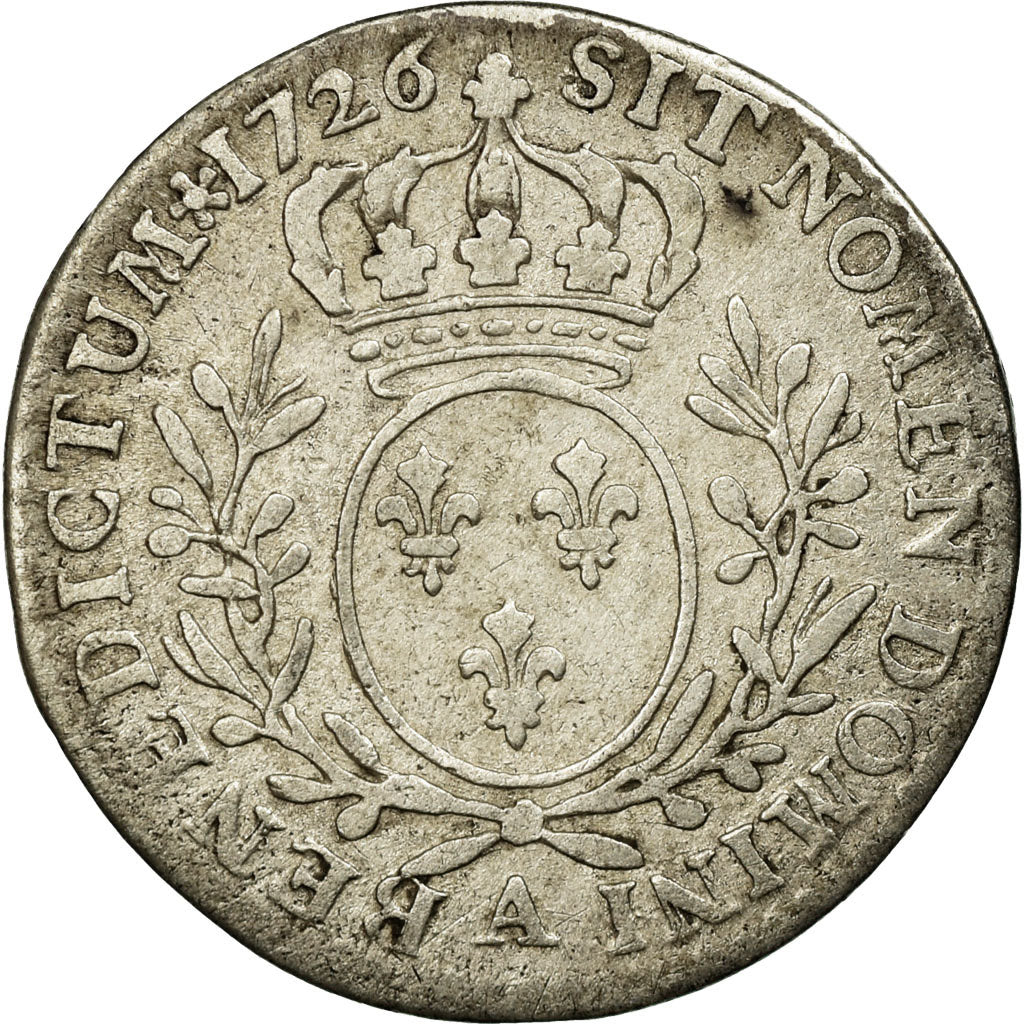 Coin, France, Louis XV, 1/10 Écu aux branches d'olivier, 12 Sols, 1/10 ECU