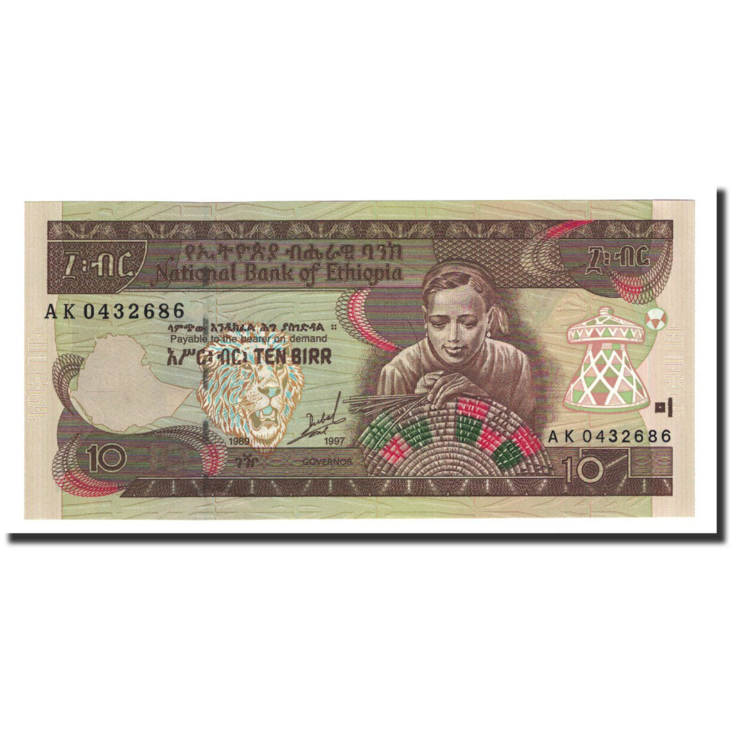 Biljet, Ethiopië, 10 Birr, 1997, KM:48a, SPL+