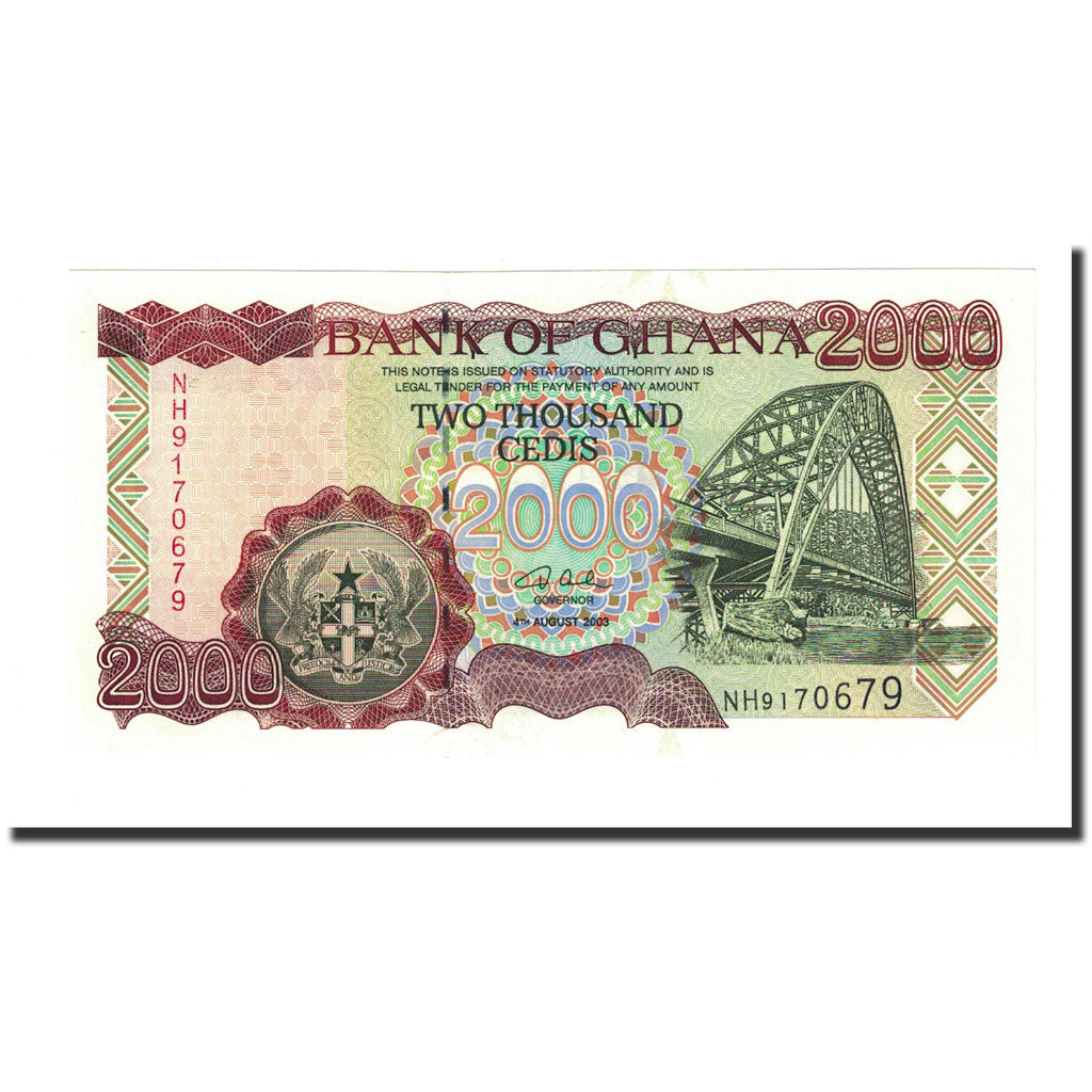 Banconote, Ghana, 2000 Cedis, KM:33h, 2003-08-04, FDS