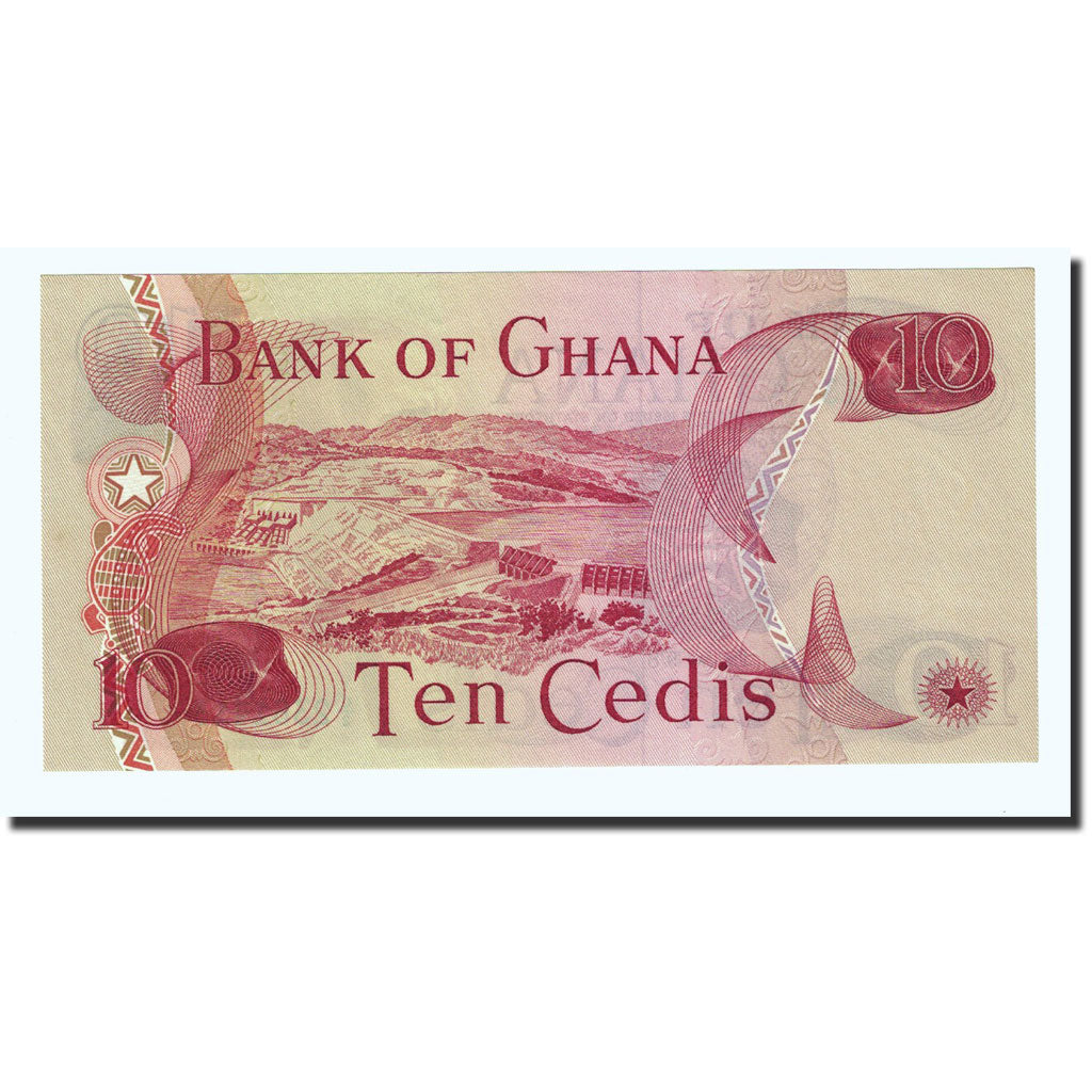 Banconote, Ghana, 10 Cedis, KM:16f, 1978-01-02, FDS