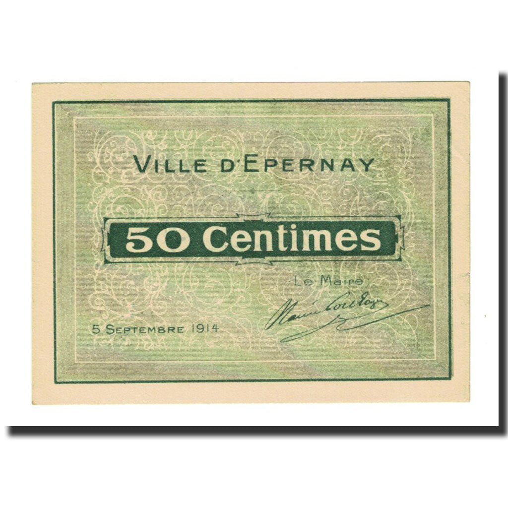 50 Centimes, France, AU(55-58), Epernay