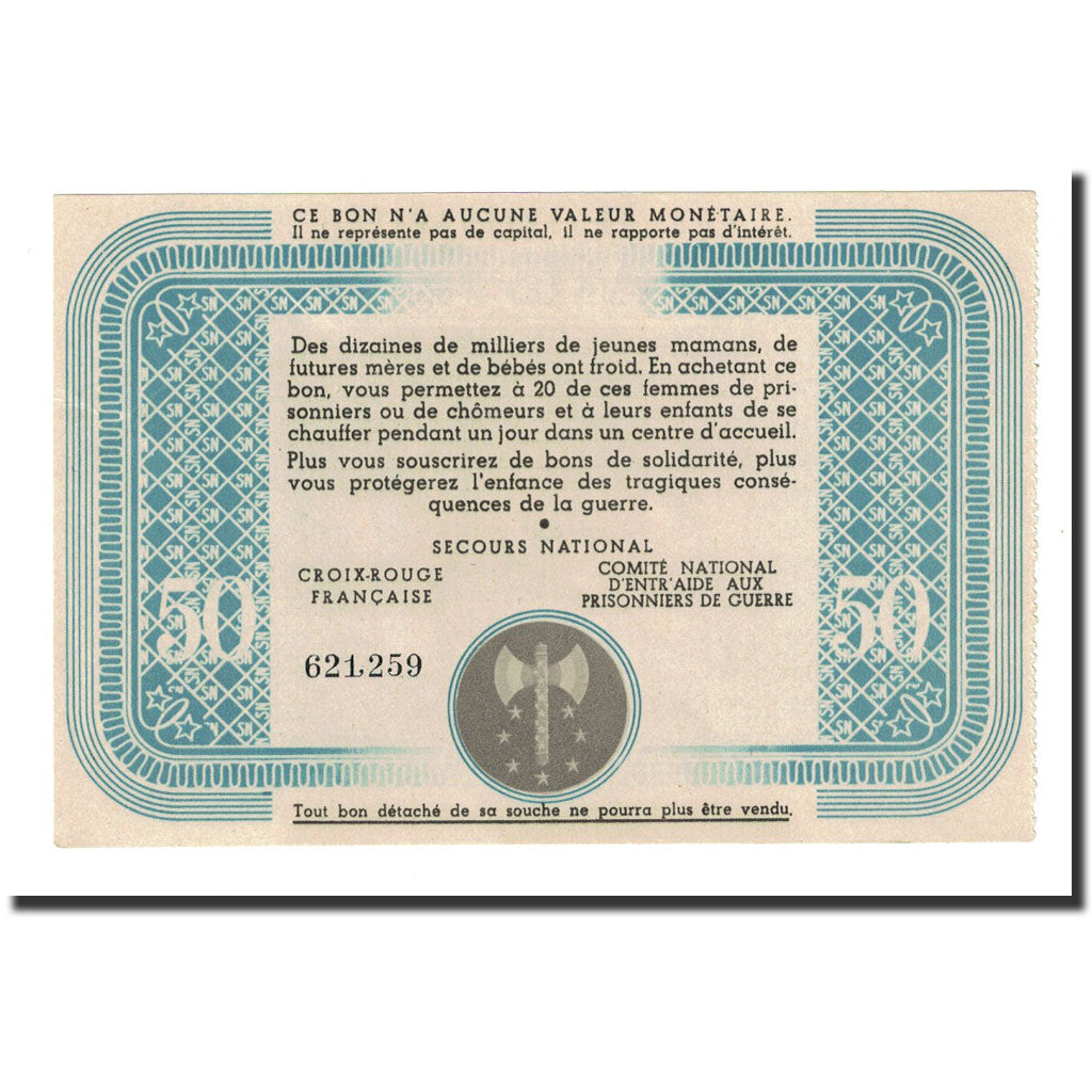50 Francs, Undated, France, UNC(63), Comité National