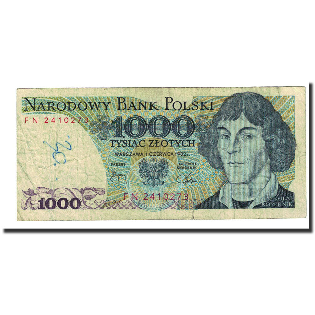 Billet, Pologne, 1000 Zlotych, 1982-06-01, KM:146c, B+