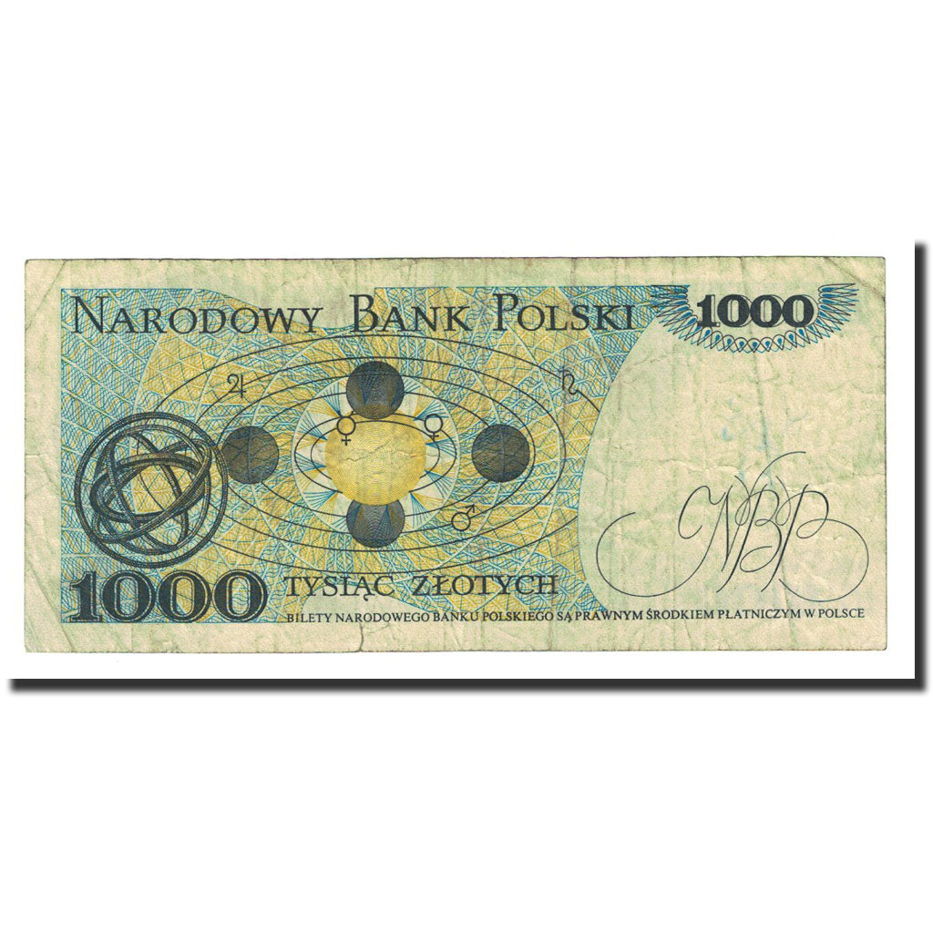 Billet, Pologne, 1000 Zlotych, 1982-06-01, KM:146c, B+