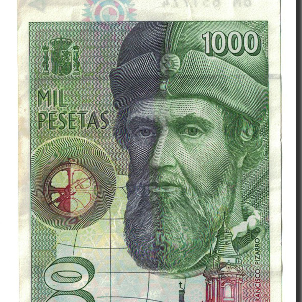 Banknot, Hiszpania, 1000 Pesetas, 1992-10-12, KM:163, AU(50-53)