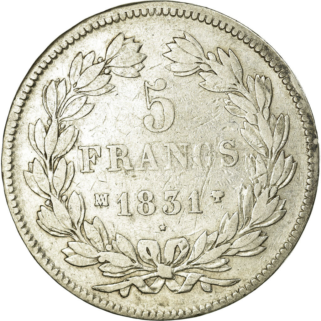 Coin, France, Louis-Philippe, 5 Francs, 1831, Marseille, VF(20-25), Silver