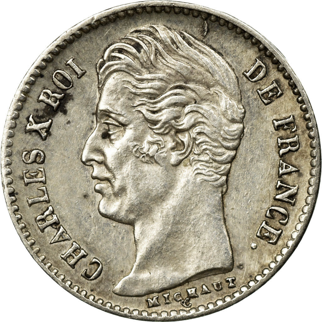 Coin, France, Charles X, 1/4 Franc, 1829, Paris, AU(50-53), Silver, KM:722.1