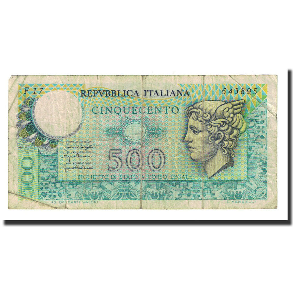 Banknot, Włochy, 500 Lire, 1976-12-20, KM:95, F(12-15)
