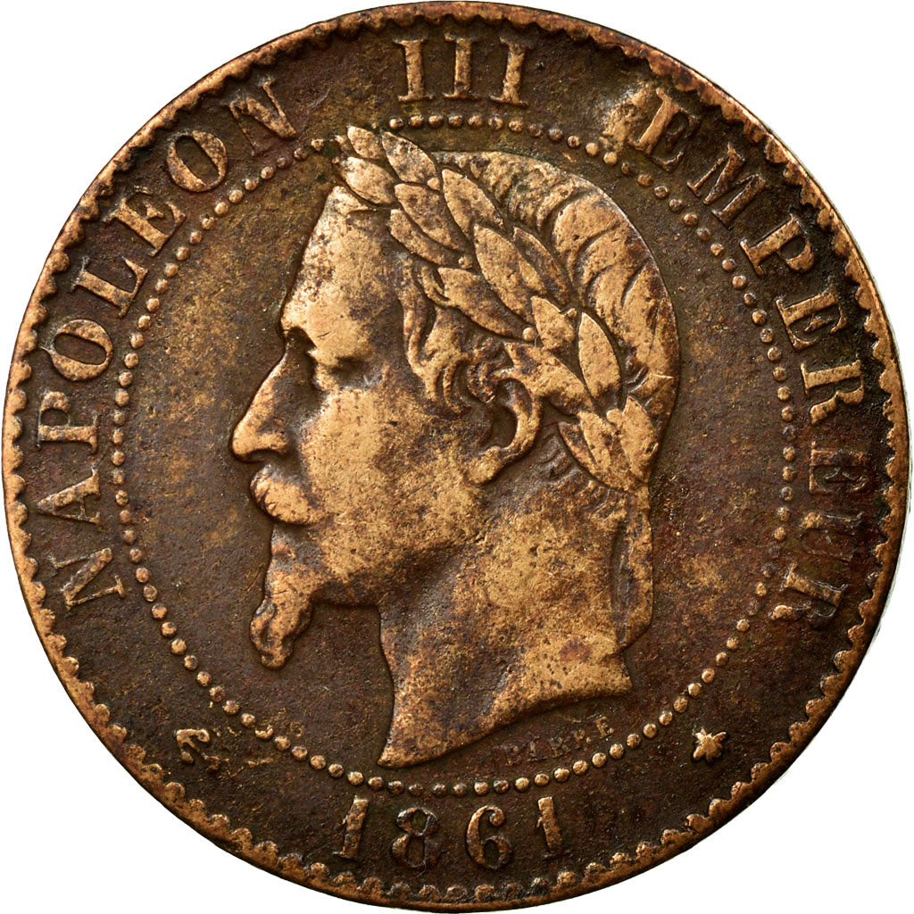 Monnaie, France, Napoleon III, Napoléon III, 2 Centimes, 1861, Paris, TB+