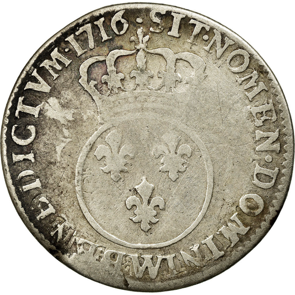 Coin, France, Louis XV, 1/10 Écu Vertugadin, 12 Sols, 1/10 ECU, 1716, Lille